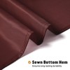 MitoVilla Burgundy Fabric Shower Curtain Liner, Dark Red Simple Shower