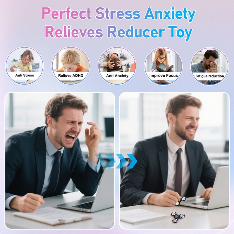 ATESSON Metal Fidget Spinner Toys for Adults Kids Fidget Toys