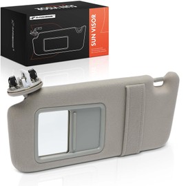 A-Premium Left Driver Side Sun Visor Compatible with Toyota Camry 2007 2008 2009 2010 2011, with Mirror and Light, Gray