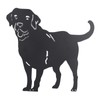 Metal Dog Statue Garden Stake Labrador Silhouette Animal Sculpture for