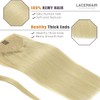 Lacer Pony Tails Extensions Human Hair Straight Wrap Around Hair