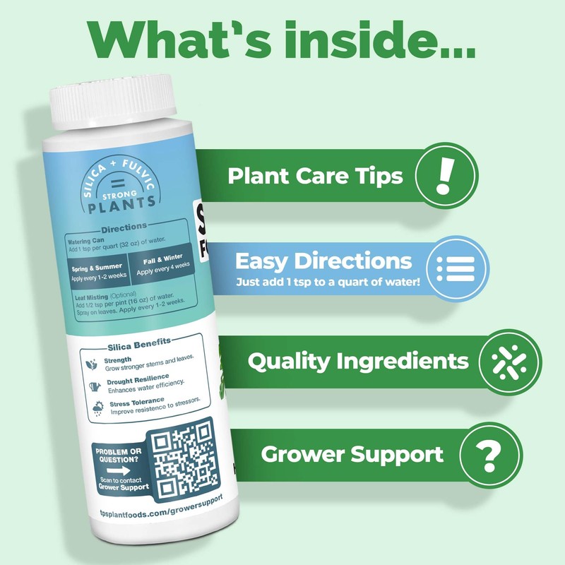 TPS NUTRIENTS Silica for Houseplants, Liquid Silicon Plant Food for