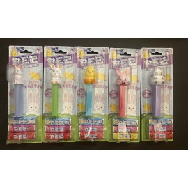 PEZ Easter Candy Dispenser - Set of 5 NEW PEZ Peeps Bunny, Lamb Chick Collection