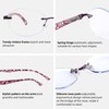 SOPHILY Progressive Multifocus Reading Glasses for Women Multifocal Rimless Womens