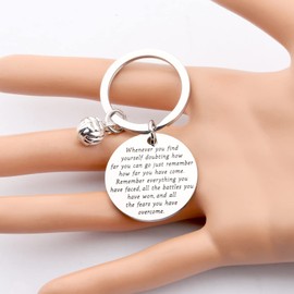 Lywjyb Birdgot Volleyball Keychain Perfect Volleyball Gifts for Volleyball Players Encouragement Gift (Volleyball key)