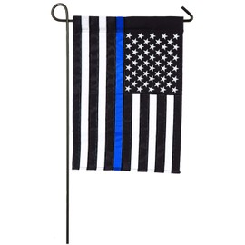 Evergreen Flag Thin Blue Line Applique Garden Flag - 12.5 x 18 Inches Outdoor Decor for Homes and Gardens