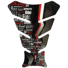BIKE-label Tank Pad Motorcycle Sticker Black Red Compatible with Honda 502620VA