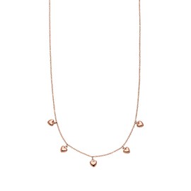Purelei® Kalea Heart Necklace (Gold, Silver, Rose Gold), Women's Necklace Made of Durable Stainless Steel, Waterproof Jewellery with 5 Heart Pendants, Adjustable Length 40-45 cm, Stainless Steel, No