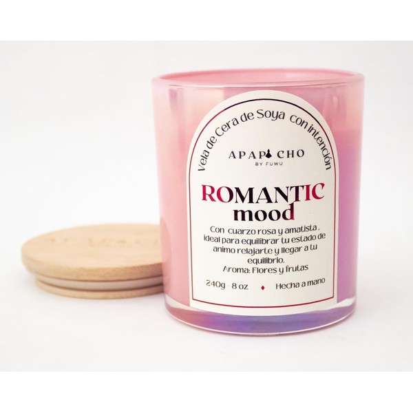 Fuwu, velas aromaticas con intencin Romantica hechas de cera de