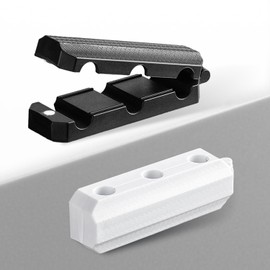 18p Magnetic Cable Clips Cord Organizer – Nonazippy 3-Slot Wire Holder for Desk, Strong Adhesive Cable Management for Home Office, Car, Nightstand – Black & White Mixed