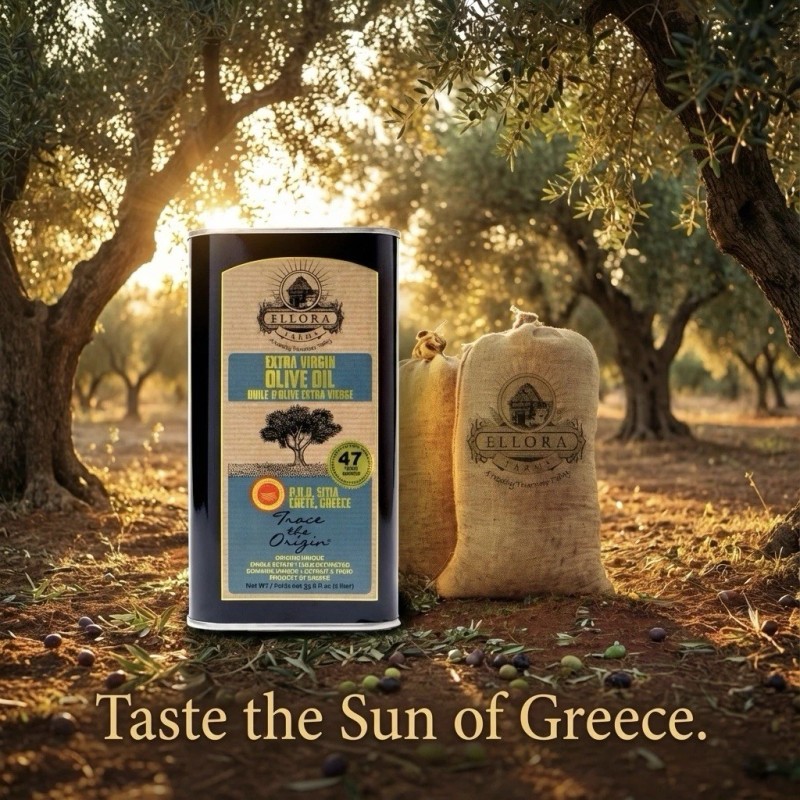 Ellora farms Single Estate SITIA, Greek Extra Virgin Olive Oil,