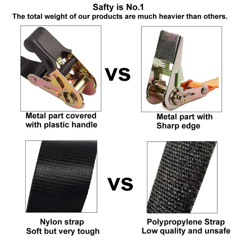 Ayaport Ratchet Straps Tie Downs 6M x 25mm Endless Heavy