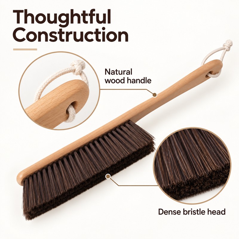 Wooden Cleaning Brush for Coffee Grinder & Desktop Use –