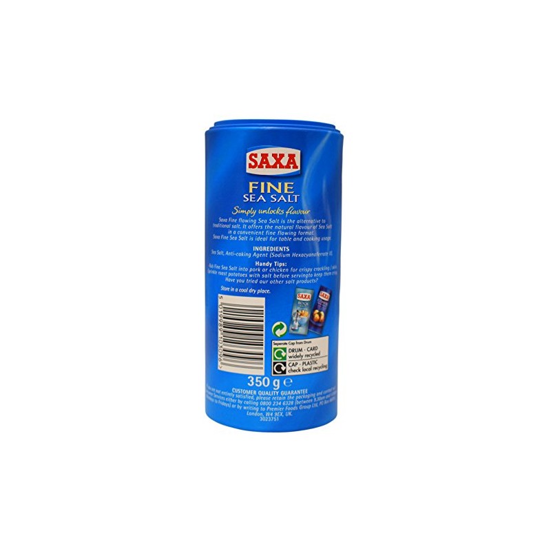 Saxa Fine Sea Salt - 18 x 350gm