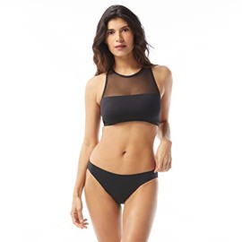 Vince Camuto Women's Standard HIGH Neck Bikini TOP, Black