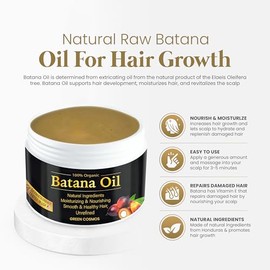 Aceite de Batana crudo para el crecimiento y la reparación del cabello Aceite 100% puro y sin refinar de las selvas tropicales de Honduras Previene la