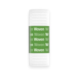 Dritz 9308W Non-Roll Woven Elastic, White, 1-1/4-Inch by 1-Yard