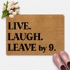 Humorous Rubber Welcome Mat for Entryway - 23.6x15.7 Inch Non-Slip