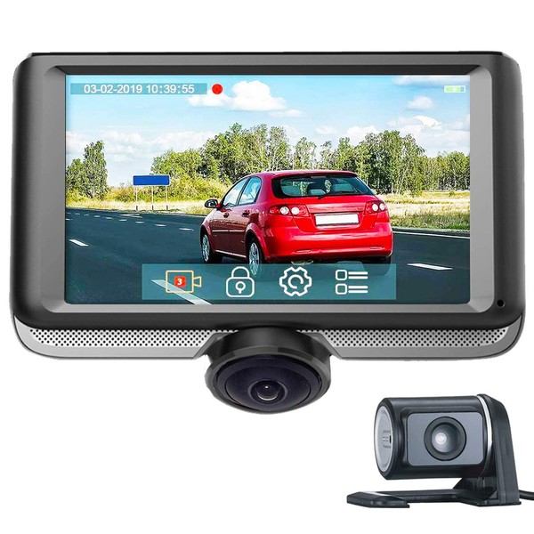 Tokyo Deco o000 Dash Camera, 360 Degree Omnidirectional 3.0 Inch LCD, Front and Rear Camera, Auto Recording, Dash Camera, Touch Panel, G-Sensor, Japanese Compatible, Wide Angle Camera, Motion