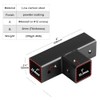 6 Pack 1" x 1" Black T Shape Square Tubing