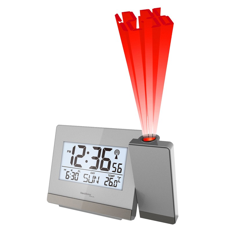 Technoline Touch sensor radio projection alarm clock.