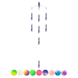 BLUEWING 18" Upgraded Fishing Spreader Bar Splasher Offshore Trolling Spreader Bar with 9" Bulb Squids and 316 Stainless Steel Rod for Wahoo Tuna Marlin Mahi Mahi, Black/Purple