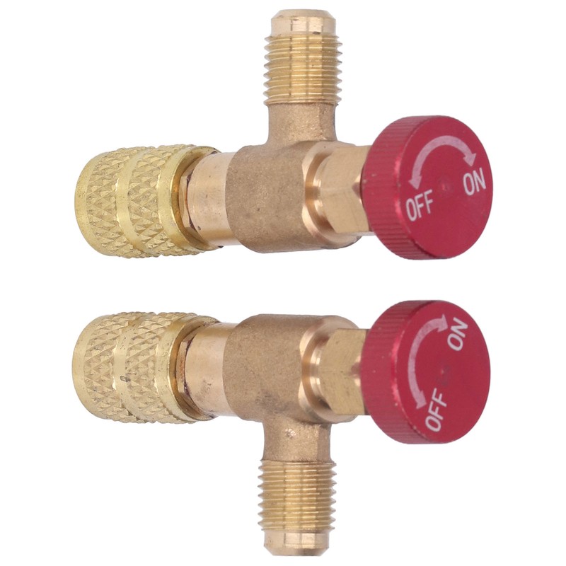 2PCS Refrigeration Control Valve 1/4SAE Male Thread 5/16SAE Female Thread