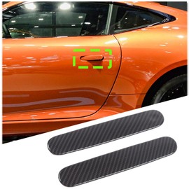 Daeiclru Exterior Door Handle Trim Cover Fit for Jaguar F-Type 2013-2024, ABS Car Outside Door Handle Trim Cover Protector Decoration Cover, 2PCS (Carbon Fiber Pattern)
