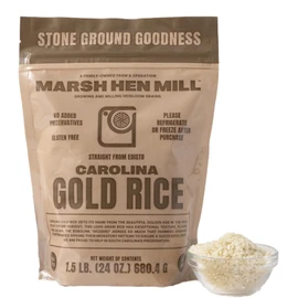 Marsh Hen Mill Carolina Gold Rice | Premium Long Grain White Rice with Exceptional Aroma, Nutty Almond & Floral Notes | Gluten-Free & Non-GMO | Ideal for Home Cooks & Chefs | 24 oz (Pack of 1)