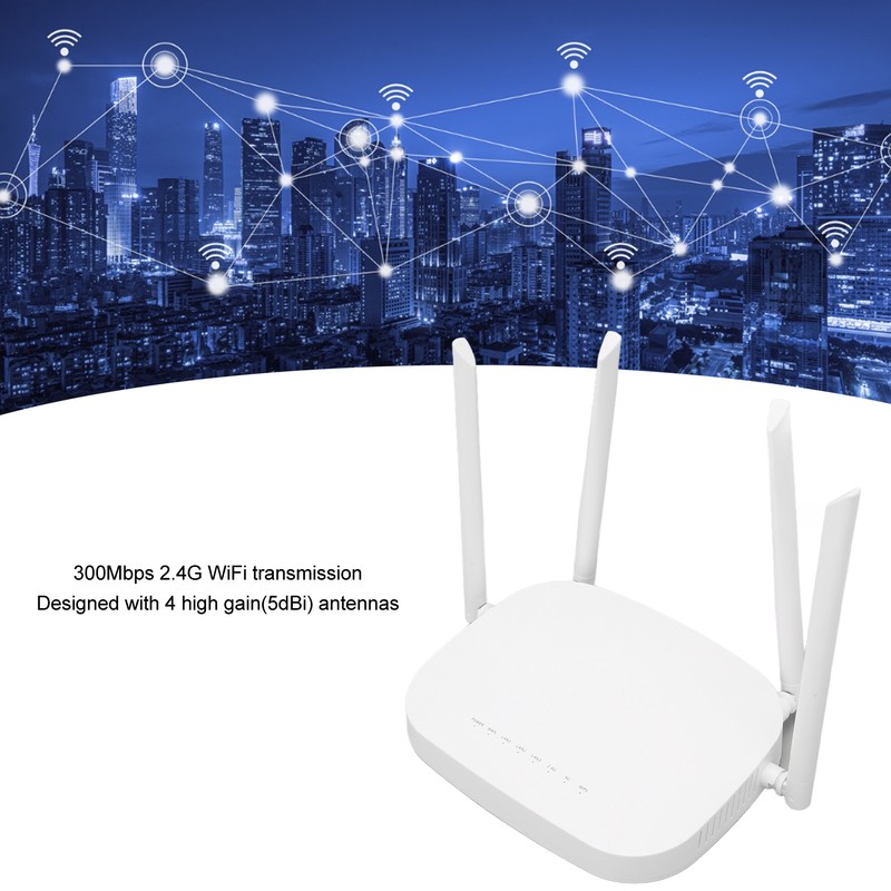 4G WiFi Router 300Mbps SIM Card Slot 4 Antennas Support