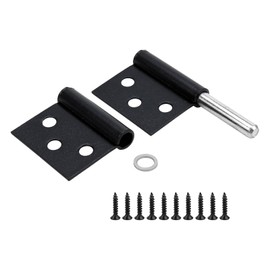 Antrader 3 Inch Lift Off Hinge Flag Hinges,Black Offset Door Hinges,Stainless Steel Door Hinge Detachable-4 Pcs