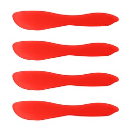 Linden Sweden Multi Purpose Spreaders | Versatile Butter Knife for Soft Cheese or Frosting | Safe for Kids | BPA-Free and Dishwasher-Safe | 2 Packs with 2 Spreaders Each | Made in Sweden | Red