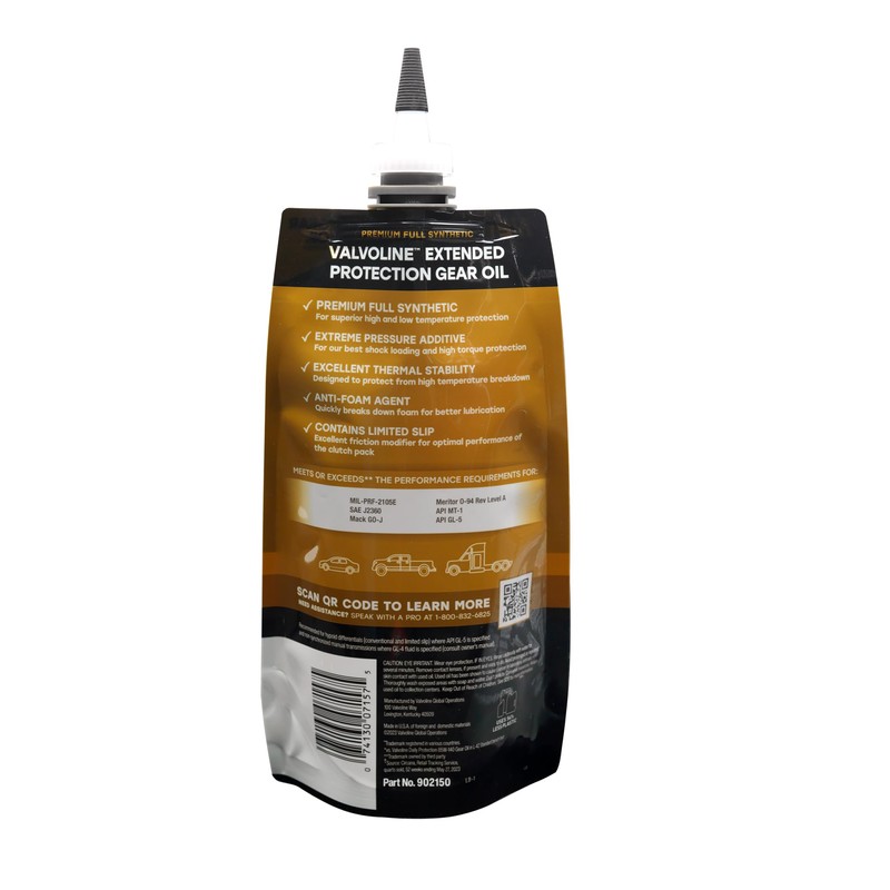 Valvoline FlexFill Extended Protection Full Synthetic 75W-140 Gear Oil 1