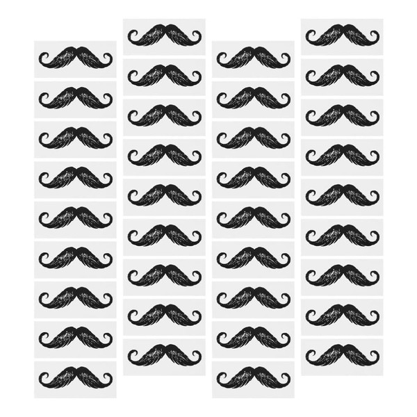 Healeved Healeved 50pcs Black Mustache Stickers for Nose Hair Removal,