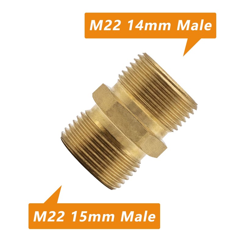 Fai Top Brass High Pressure Washer Coupler,M22-15 mm Female Thread