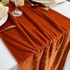 Luxurious Velvet Table Runner, 10ft Wedding Reception Decorations, 20x120inch Soft