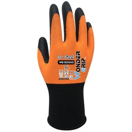 Wondergrip - U-Feel - WG-1855HO Safety Gloves - Single Nitrile Coating, Thin and Smooth - IT-Compatible - High Grip & Ergonomic Fit - For Dry-to-Oily Conditions - Orange - XX Large