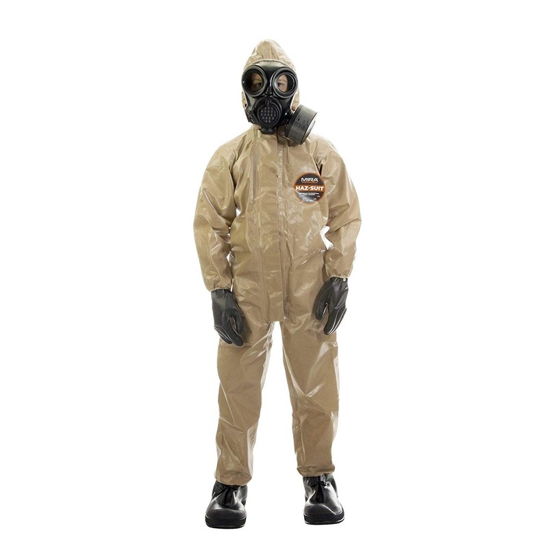 MIRA SAFETY Suit Disposable Protective Coverall with Hood and Elastic