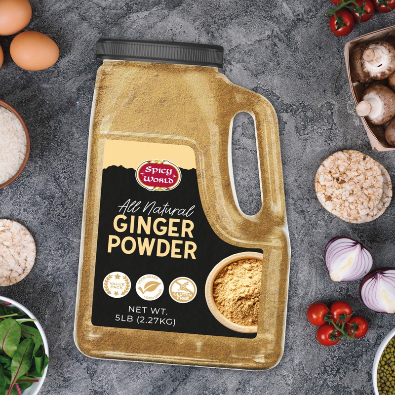 Spicy World Ginger Powder 5 LB Jar – Gluten Free,