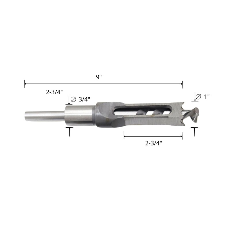 Square Hole Drill Bit 1 Inch, High-Carbon Steel Square Hole
