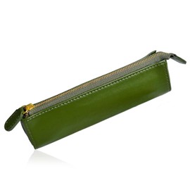Llamas Pencil Case, Compact, Cactus Leather, Stylish, Slim, Small, Triangular, Simple, Business, Sustainable, green, Modern