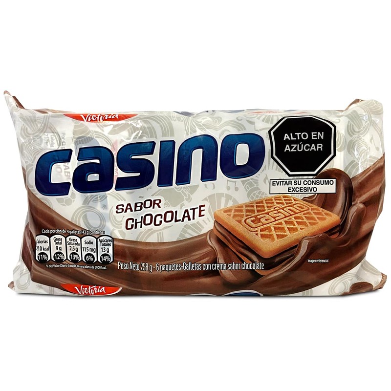 Generic VICTORIA Galletas Peruanas Casino con Crema Sabor Chocolate 2