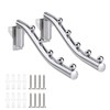 Pack of 2 Folding Clothes Hangers for Wall Mounting, Folding