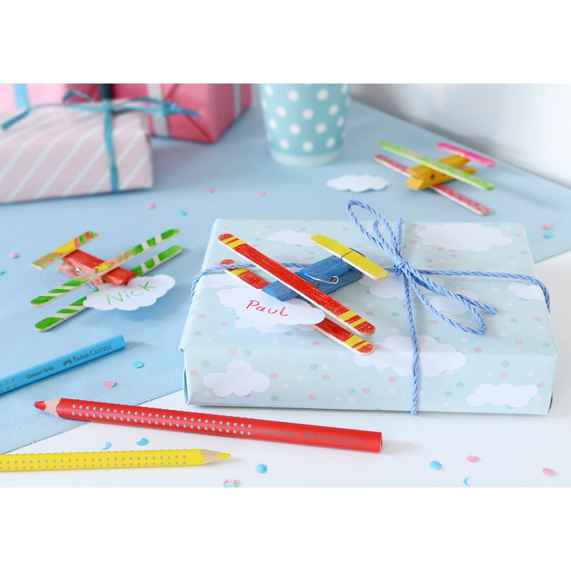 Faber-Castell 110993 5 Jumbo Grip Metallic Colour Pencil