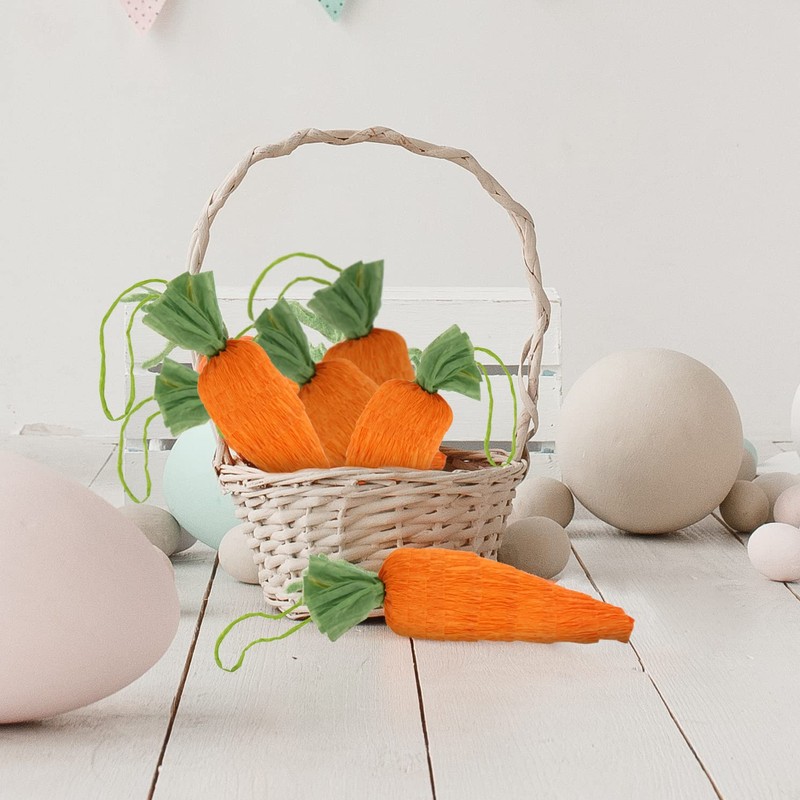 8 x Easter Carrots (8cm) Orange Mini Carrots Hanging Pendant