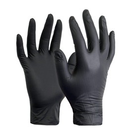 100 Large Black Nitrile Disposable Gloves Powder Free, Food, Care, Hair & Beauty, Industry, Cleaning (Black, Large)