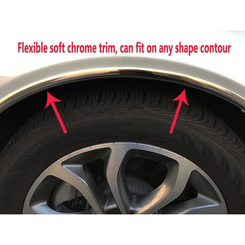 MyFrameAccessory 2002-2018 Mercedes Model 4pc Chrome Wheel Well Fender Trim