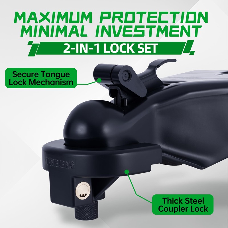 Trailer Hitch Lock Kit (for 2-5/16" Trailers) Heavy Duty Anti