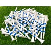 NorthPointe 3 ¼” Golf Tees Plastic – White/Blue Stripes -