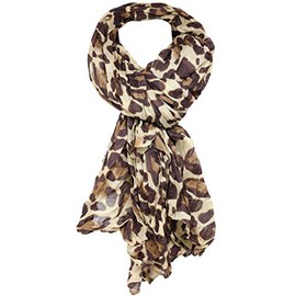 KMystic Classic Leopard Print Scarf (Classic Camel)